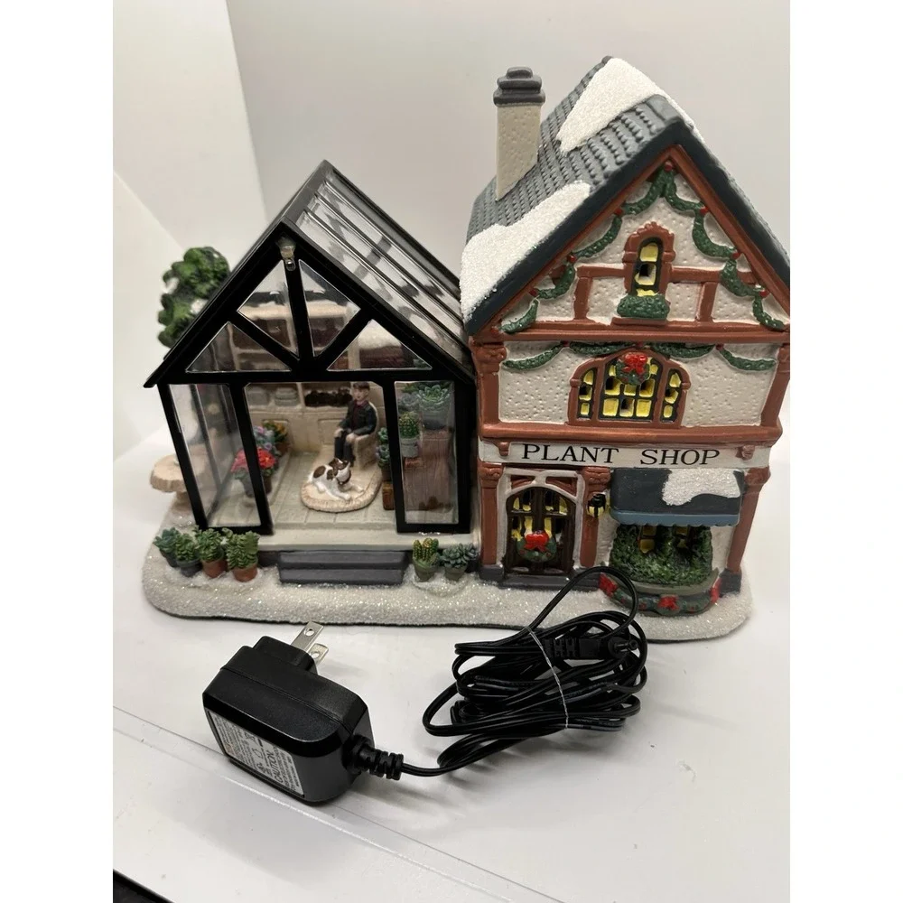 St. Nicholas Square Christmas Village‎ Plant Shop Lighted Building 2020 Tested
